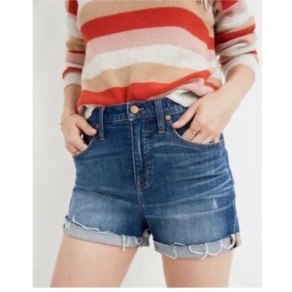 Madewell high rise cutoff denim shorts size 26 - Picture 9 of 9